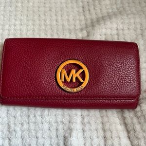 Red Michael Kors Wallet